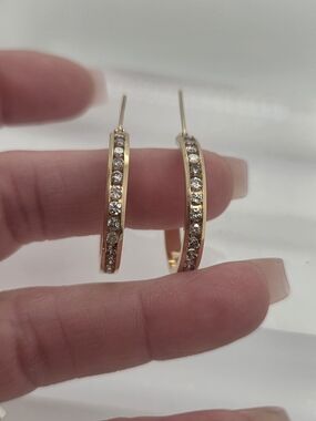14KY Diamond Hoops